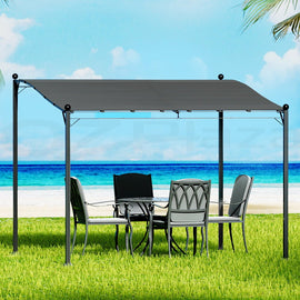 Instahut Gazebo Marquee 3m Outdoor Event Wedding Tent Camping Party Shade Iron Art Canopy Grey - RnR Galore