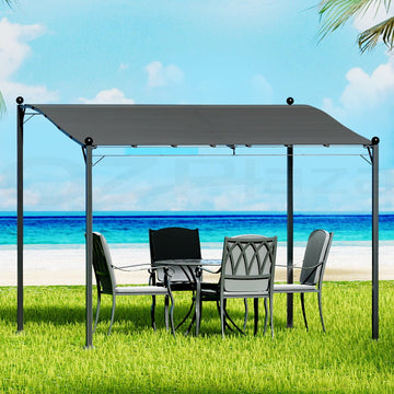 Instahut Gazebo Marquee 3m Outdoor Event Wedding Tent Camping Party Shade Iron Art Canopy Grey - RnR Galore