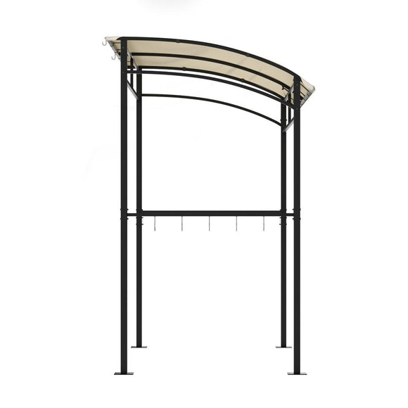 Instahut Gazebo Outdoor BBQ Grill Patio Garden Marquee Shade Shelter Shelf Hooks Beige - RnR Galore