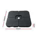 Instahut Outdoor Umbrella Base 50cm 4 Plates Stand Pod Cantilever - RnR Galore