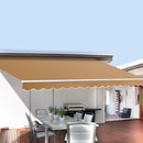 Instahut Retractable Folding Arm Awning Manual Sunshade 2.5Mx2M Beige - RnR Galore
