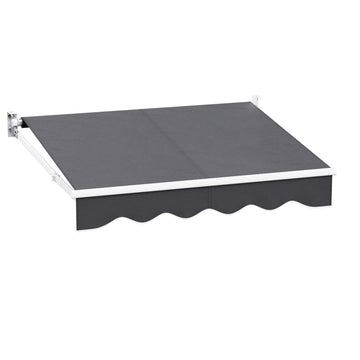Instahut Retractable Folding Arm Awning Manual Sunshade 2Mx1.5M Grey - RnR Galore