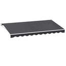 Instahut Retractable Folding Arm Awning Manual Sunshade 4.5Mx2.5M Grey - RnR Galore