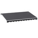 Instahut Retractable Folding Arm Awning Manual Sunshade 4.5Mx3M Grey - RnR Galore