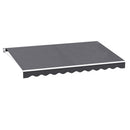Instahut Retractable Folding Arm Awning Manual Sunshade 4Mx2.5M Grey - RnR Galore