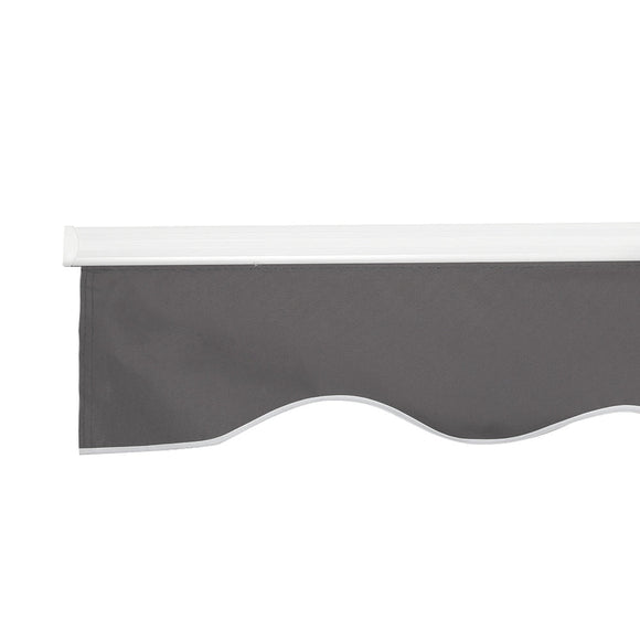 Instahut Retractable Folding Arm Awning Manual Sunshade 4Mx2.5M Grey - RnR Galore