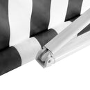 Instahut Retractable Folding Arm Awning Manual Sunshade 4Mx3M Grey White - RnR Galore