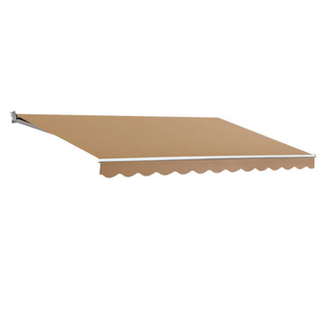 Instahut Retractable Folding Arm Awning Motorised Remoter Sunshade 2.5Mx2M Beige - RnR Galore