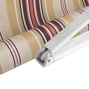 Instahut Retractable Folding Arm Awning Motorised Sunshade 3Mx2.5M Beige Brown - RnR Galore