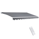 Instahut Retractable Folding Arm Awning Motorised Sunshade 4Mx2.5M Pearl Grey - RnR Galore