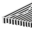 Instahut Retractable Folding Arm Awning Motorised Sunshade 4Mx3M Grey White - RnR Galore
