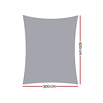 Instahut Waterproof Shade Sail Shade cloth 220GSM Canopy 3x5m - RnR Galore