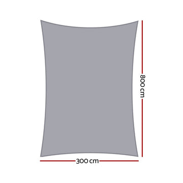 Instahut Waterproof Shade Sail Shade cloth Canopy 220GSM 3x8m - RnR Galore