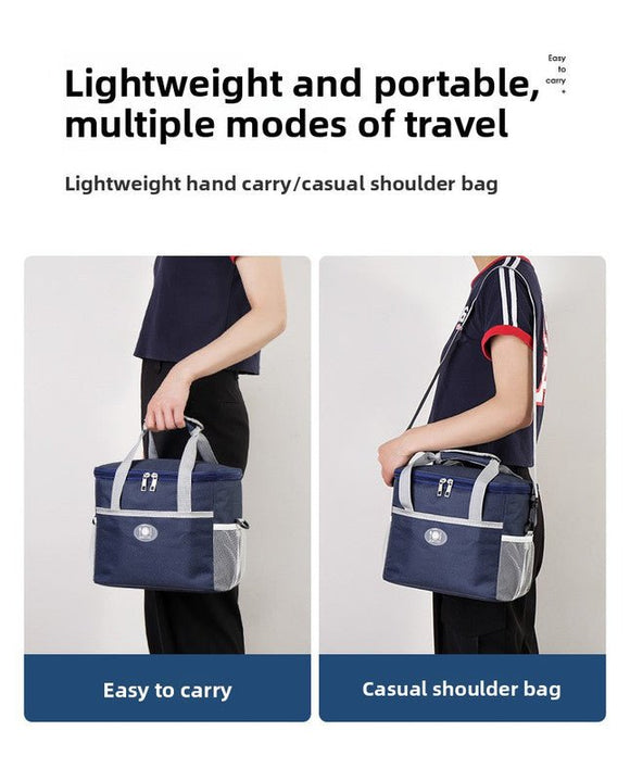 Insulated Lunch Bag Thermal Cooler Tote with Adjustable Shoulder Strap Waterproof Lining for Work School & Picnics Purple Small - RnR Galore