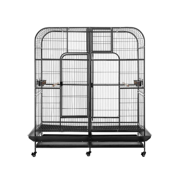 i.Pet Bird Cage Extra Large Aviary 185cm Pet Parrot Cage Castor Wheel Removable Divider - RnR Galore