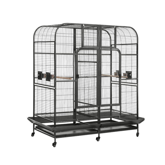 i.Pet Bird Cage Extra Large Aviary 185cm Pet Parrot Cage Castor Wheel Removable Divider - RnR Galore