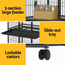 i.Pet Bird Cage Large Bird Cages Aviary Budgie Perch Cage Parrot Pet Stand Wheels - RnR Galore