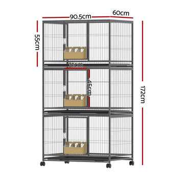 i.Pet Bird Cage Large Bird Cages Aviary Budgie Perch Cage Parrot Pet Stand Wheels - RnR Galore