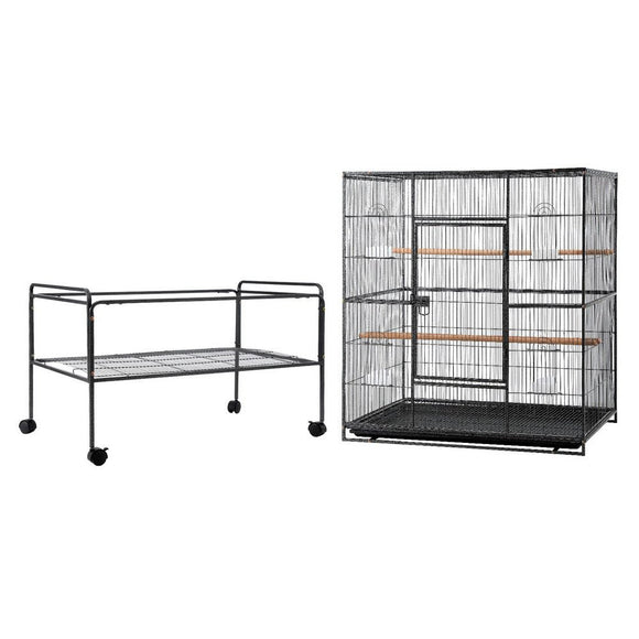 i.Pet Bird Cage Large Cages 160cm Parrot Aviary Stand - Alone Budgie Wheels Castor - RnR Galore