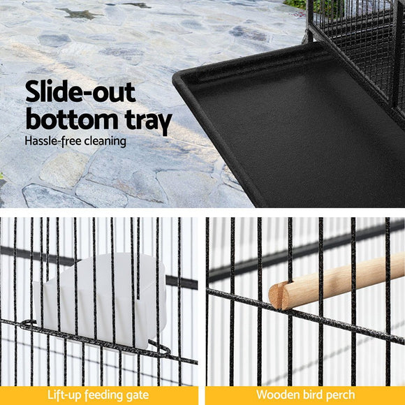 i.Pet Bird Cage Large Cages 160cm Parrot Aviary Stand - Alone Budgie Wheels Castor - RnR Galore