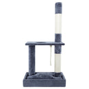 i.Pet Cat Tree 102cm Scratching Post Tower Scratcher Condo House Board Grey - RnR Galore