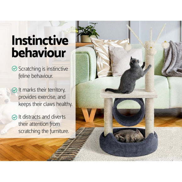 i.Pet Cat Tree 76cm Scratching Post Tower Scratcher Condo House Hanging toys - RnR Galore