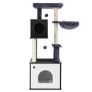i.Pet Cat Tree Tower Scratching Post Scratcher 144cm Wood Bed Condo House Cabinet - RnR Galore