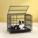 i.Pet Dog Cage Crate Large Puppy Cat Anti - Bite Pet Kennel Wheels w/Tray Metal - RnR Galore