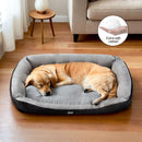 i.Pet Pet Bed Dog Cat Calming Soft Sleeping Comfy Plush Mat Cave Washable Black - RnR Galore