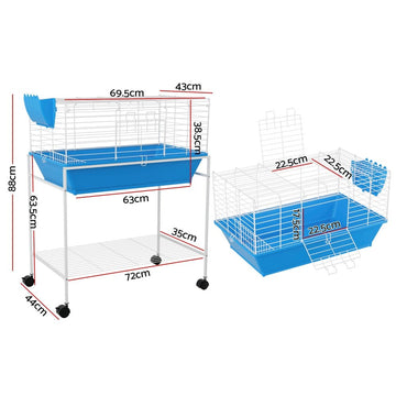 i.Pet Rabbit Cage 88cm Indoor Guinea Pig - RnR Galore