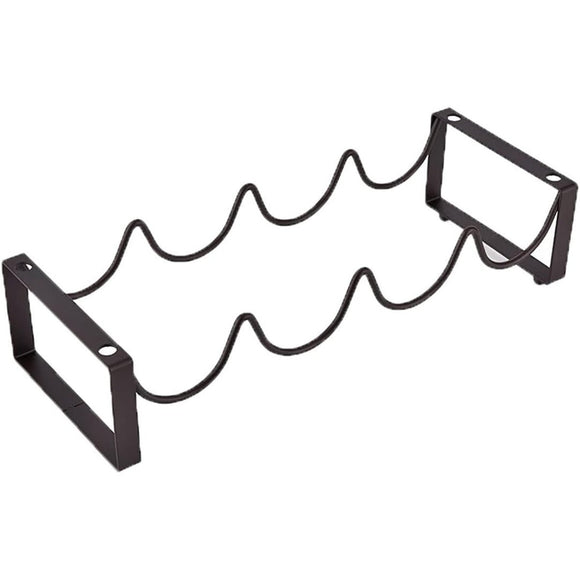 Iron Wine Rack Bottle Holder Metal Display Stand Tabletop Decorative Storage - Brown - RnR Galore