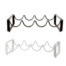 Iron Wine Rack Bottle Holder Metal Display Stand Tabletop Decorative Storage - Brown - RnR Galore