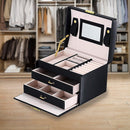 Jewellery Storage Box Girls Rings Necklaces Display Organiser Storage Case - RnR Galore