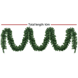Jingle Jollys 10M Christmas Garland LED Lights Party Xmas Decorations 700 TIPS - RnR Galore