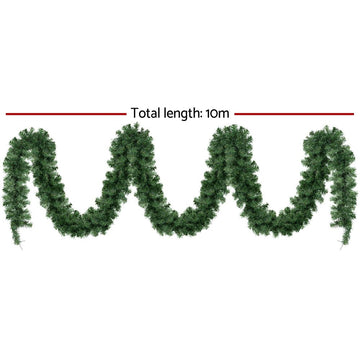 Jingle Jollys 10M Christmas Garland LED Lights Party Xmas Decorations 700 TIPS - RnR Galore