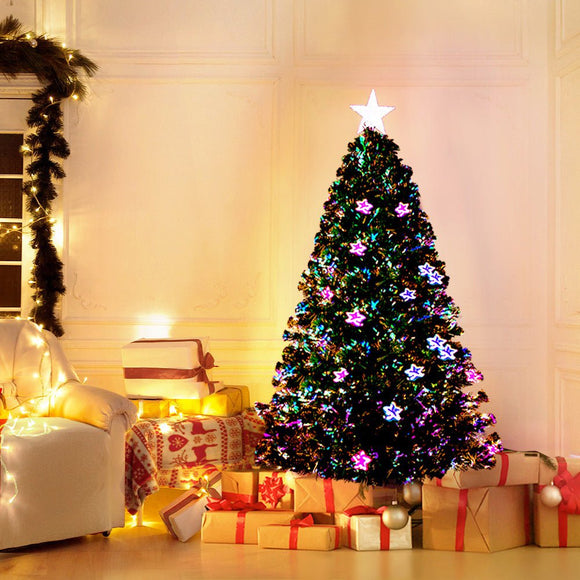 Jingle Jollys 1.5m Christmas Tree Optic Fibre LED Xmas tree Multi Colour - RnR Galore