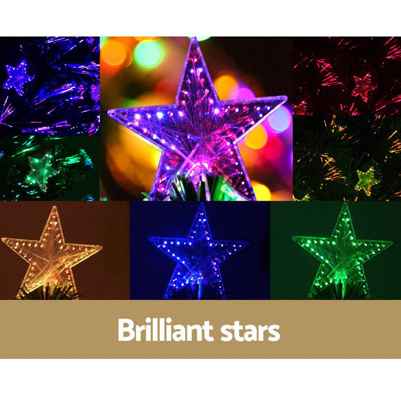Jingle Jollys 1.5m Christmas Tree Optic Fibre LED Xmas tree Multi Colour - RnR Galore