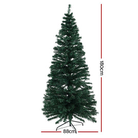 Jingle Jollys 1.8m Christmas Tree Optic Fibre LED Xmas tree 300 Tips - RnR Galore