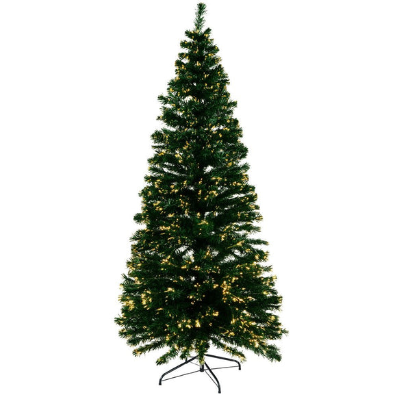 Jingle Jollys 1.8m Christmas Tree Optic Fibre LED Xmas tree Warm White - RnR Galore