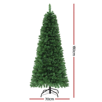Jingle Jollys 1.8M Pre - lit Christmas Tree 8 Mode Multi Colour 200 LED Light Xmas - RnR Galore