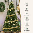 Jingle Jollys 20M Christmas Lights Fairy Ribbon Light 200 LED Xmas Decor Golden - RnR Galore