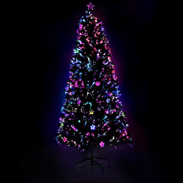 Jingle Jollys 2.1m Christmas Tree Optic Fibre LED Xmas tree Multi Colour - RnR Galore