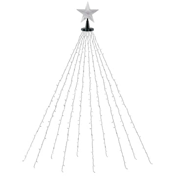 Jingle Jollys 2.5M Christmas Lights Waterfall String Light 300 LED Star Topper - RnR Galore