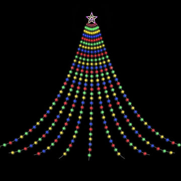 Jingle Jollys 3.8M Christmas Lights Waterfall String Light 340 LED - RnR Galore