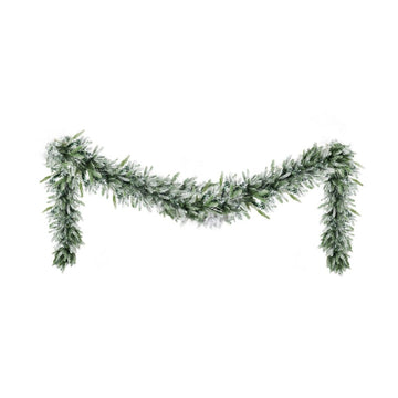 Jingle Jollys 3M Christmas Garland Pre - lit LED Lights Snow Frosted Tips Decor - RnR Galore