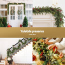 Jingle Jollys 3M Christmas Garland Pre - lit LED with Pine Cones Xmas Decor Green - RnR Galore