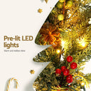 Jingle Jollys 3M Christmas Garland Pre - lit LED with Pine Cones Xmas Decor Green - RnR Galore