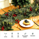Jingle Jollys 3M Christmas Garland Pre - lit LED with Pine Cones Xmas Decor Green - RnR Galore