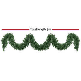 Jingle Jollys 5M Christmas Garland LED Lights Party Xmas Decorations 380 TIPS - RnR Galore