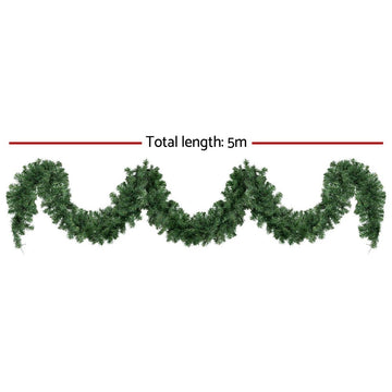 Jingle Jollys 5M Christmas Garland LED Lights Party Xmas Decorations 380 TIPS - RnR Galore